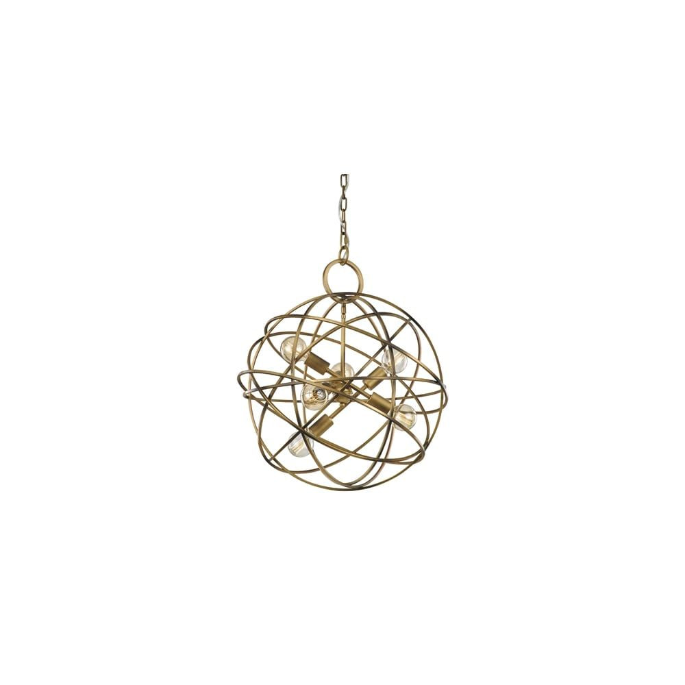 Franklite FL2366/6 Orbit 6 Light Pendant Gold Colour