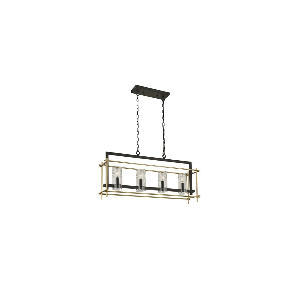 Franklite FL2368/4 Bistro 4 Light Pendant Antique Iron