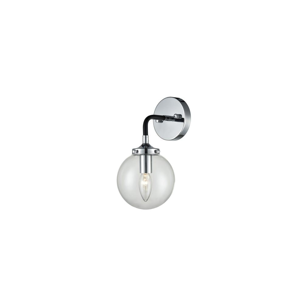 Franklite FL2369/1 Reaction 1 Light Wall Bracket Black / Silver