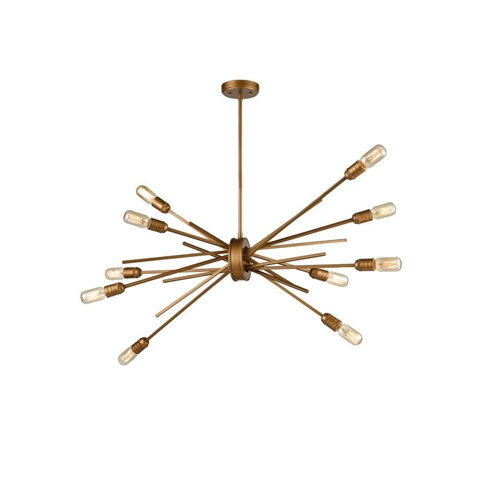 Franklite FL2399-10 10 Light Pendant Gold Colour