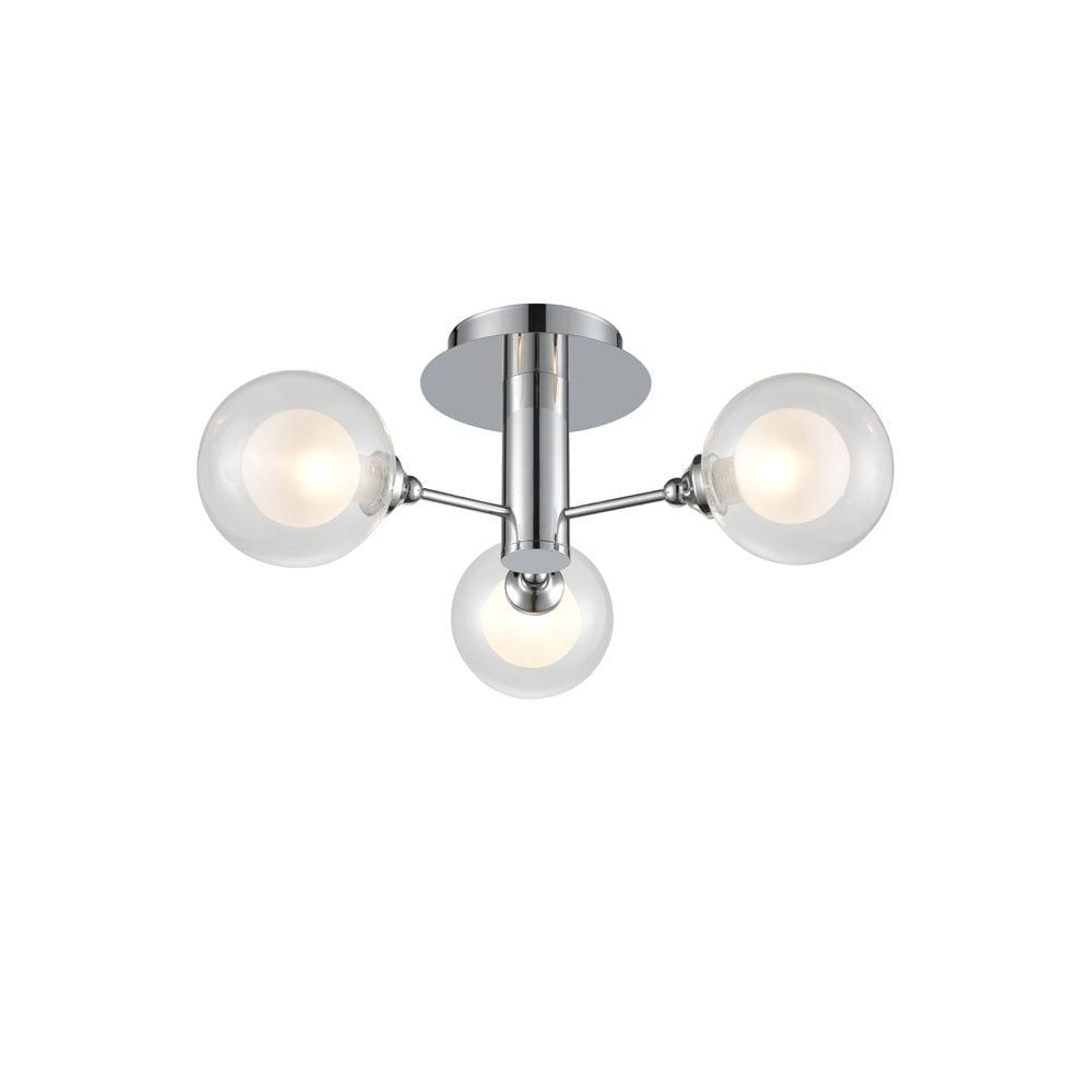 Franklite FL2400-3 3 Light Ceiling Flush Chrome