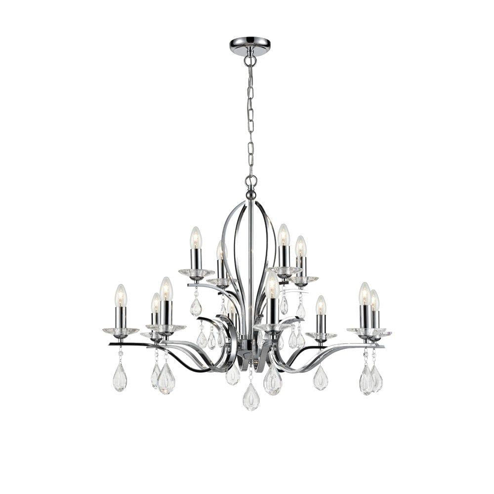 Franklite FL2403-12 12 Light Pendant Chrome
