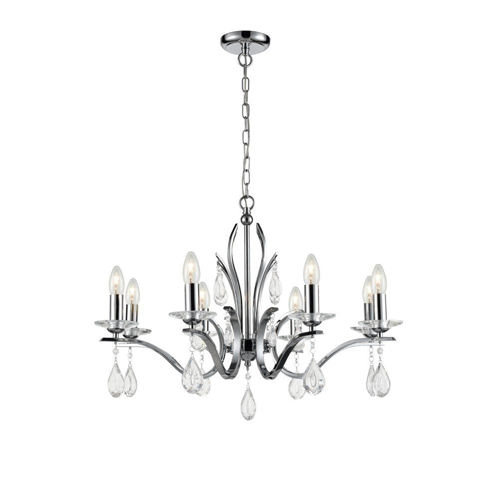 Franklite FL2403-8 8 Light Pendant Chrome