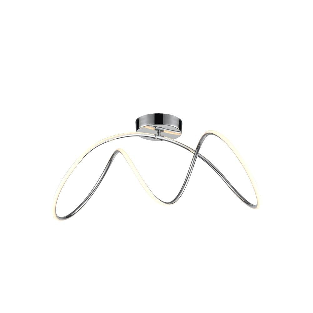 Franklite FL2406-1 1 Light Ceiling Flush Chrome