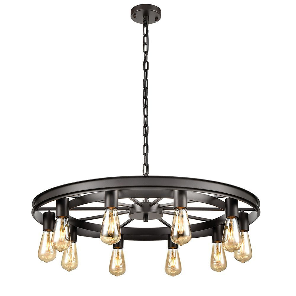 Fran Lighting F2445-10 Wain Large 10 Light Pendant Coffee