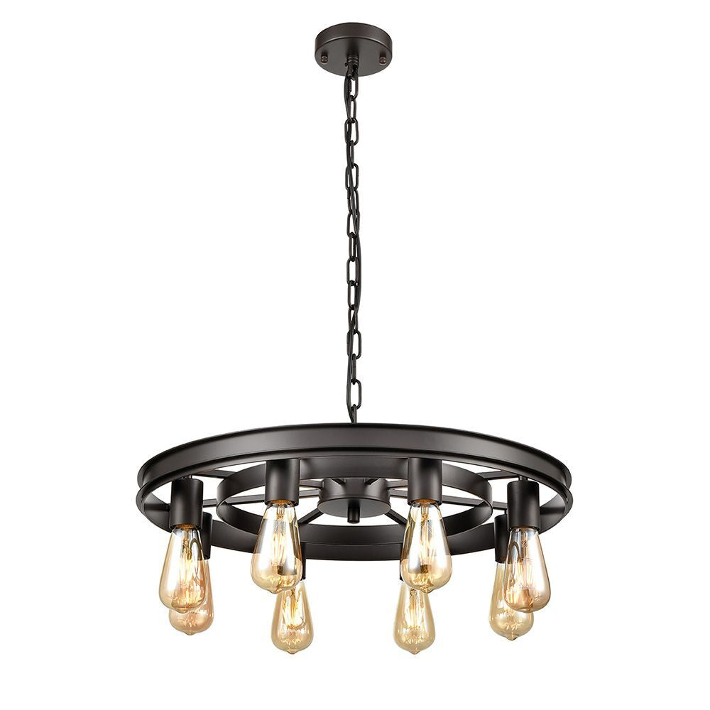 Fran Lighting F2445-8 Wain Medium 8 Light Pendant Coffee