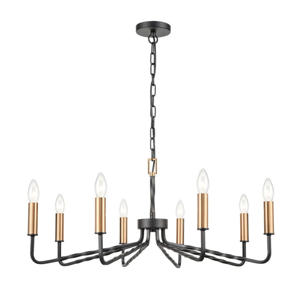 Franklite FL2455-8 Kasteel 8 Light Pendant Antique Bronze