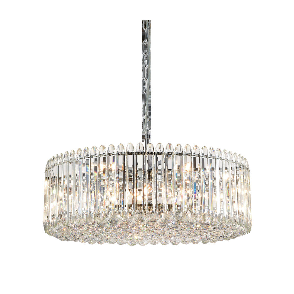 Franklite FL2461-15 Diva 15 Light Pendant Chrome Crystal