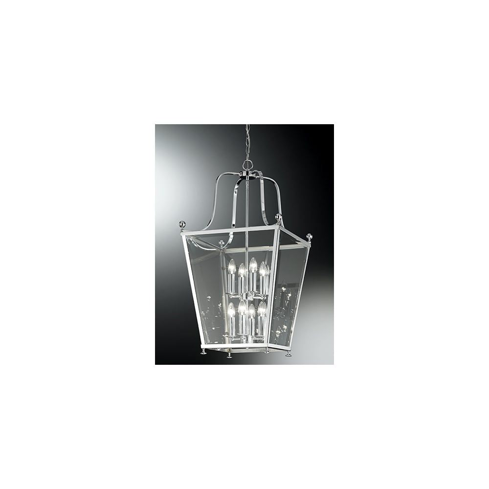 Franklite LA7003/8 Atrio 8 Light Pendant Chrome
