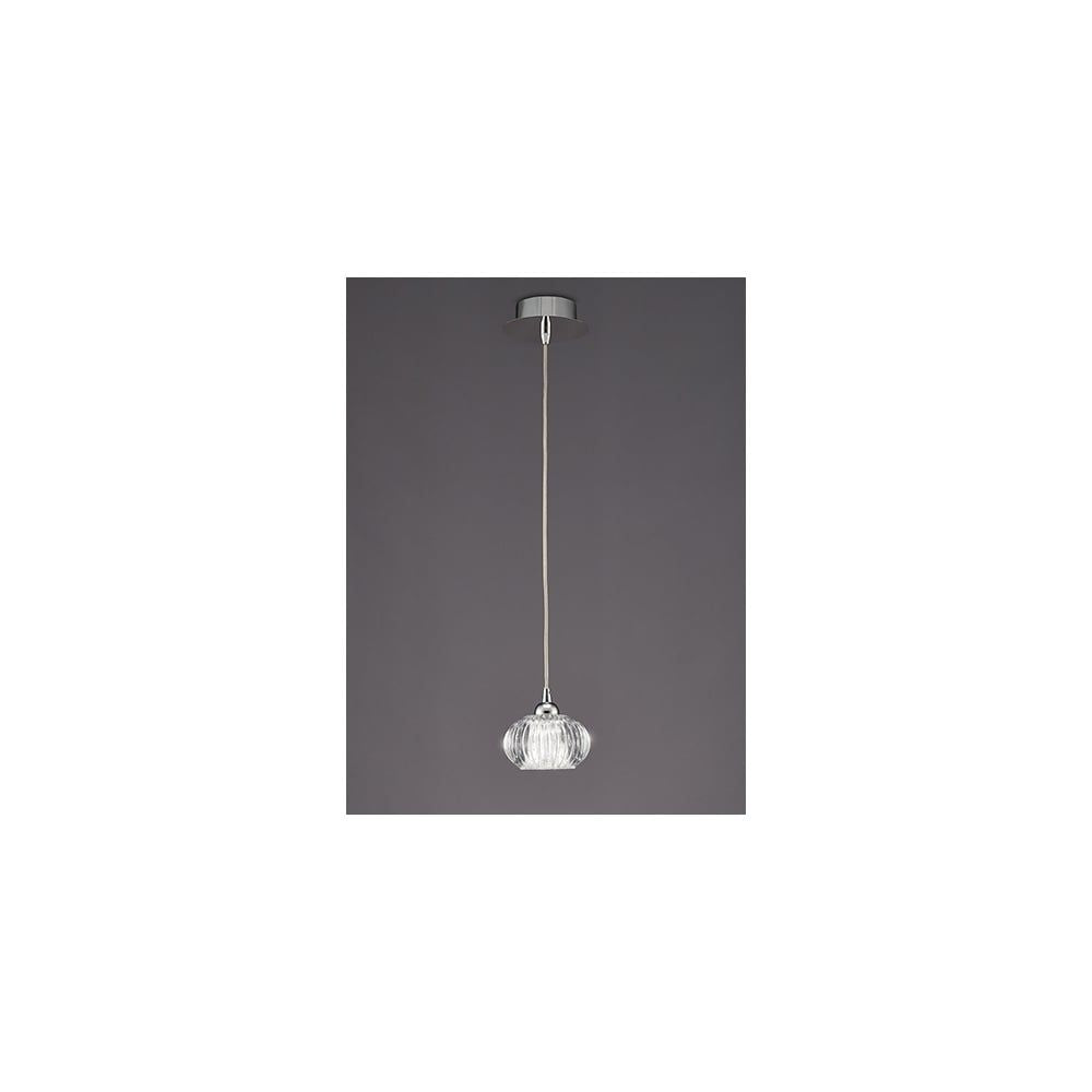Franklite PCH117 Tizzy 1 Light Pendant Chrome