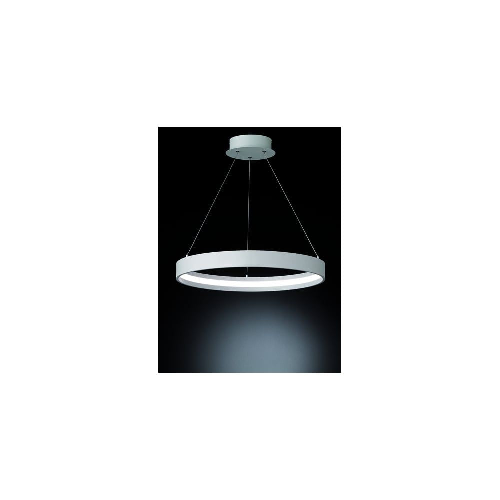 Franklite PCH118 Hollo 1 Light Pendant White