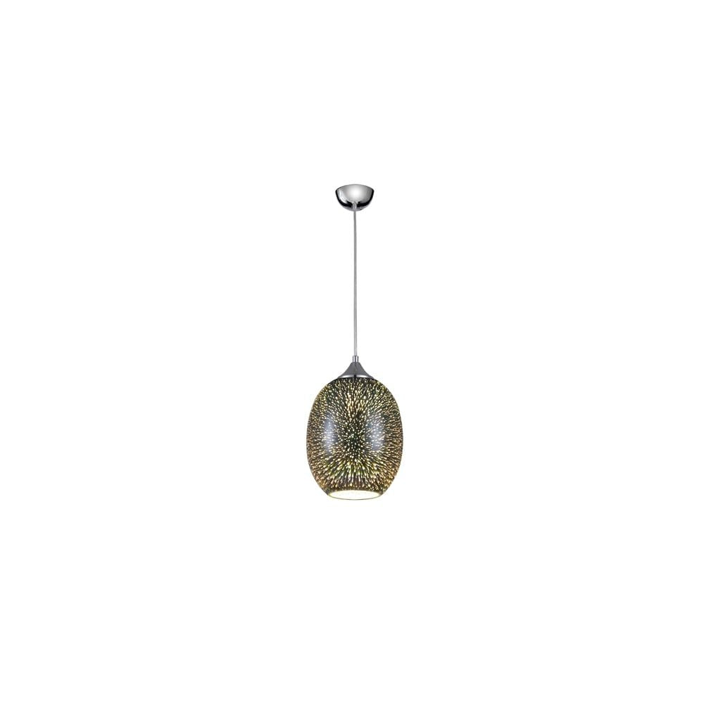 Franklite PCH129 1 Light Pendant Chrome