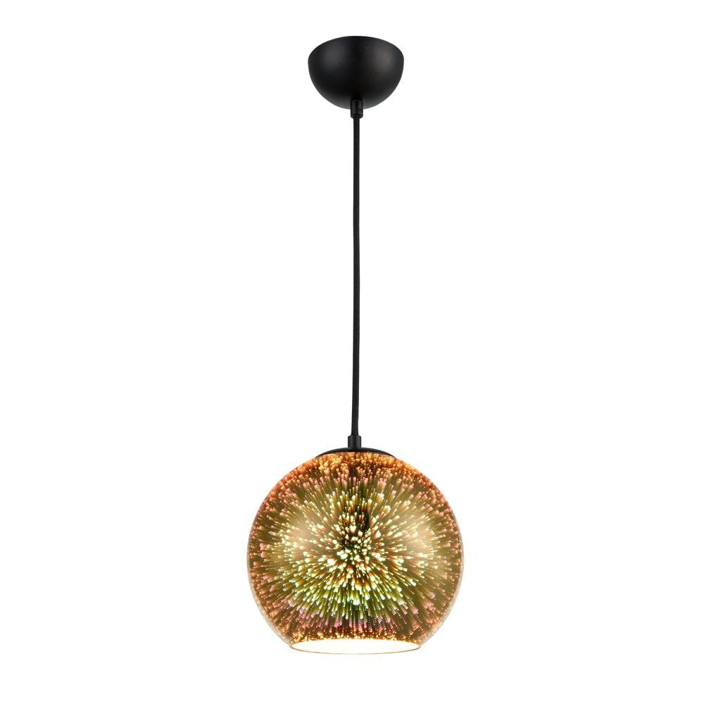 Franklite PCH168 Vision 1 Light Pendant Gold Colour