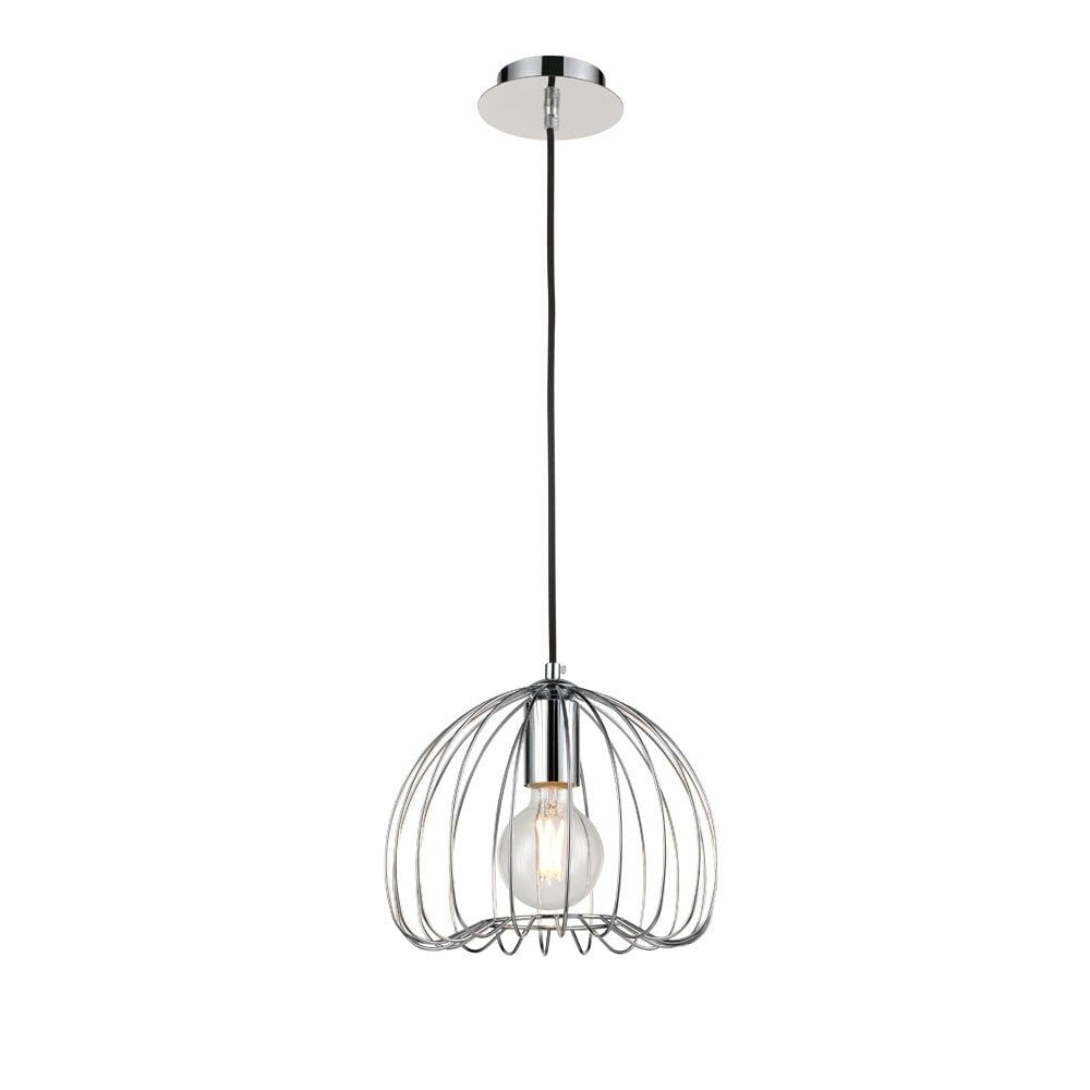 Franklite PCH173 Tropic 1 Light Pendant Chrome