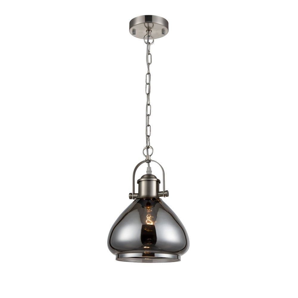 Franklite PCH198 Vista 1 Light Pendant Satin Nickel