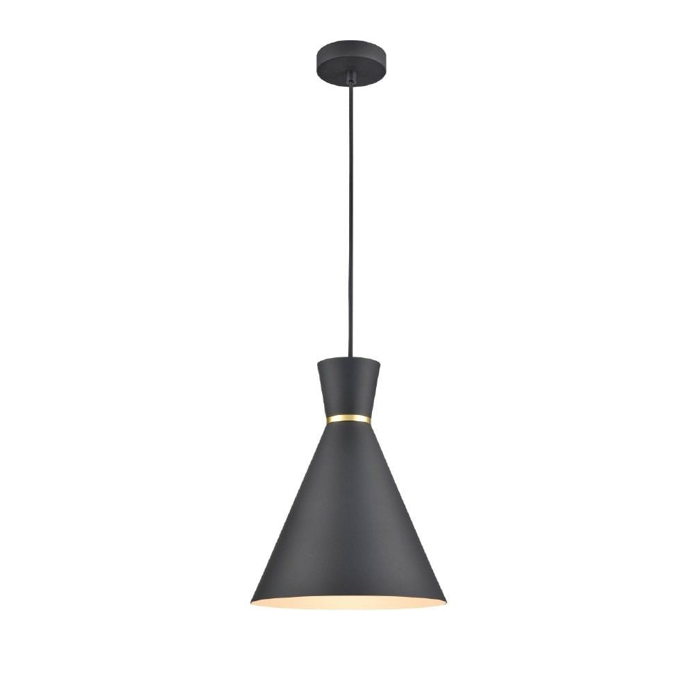 Franklite PCH214 Happy 1 Light Pendant Black