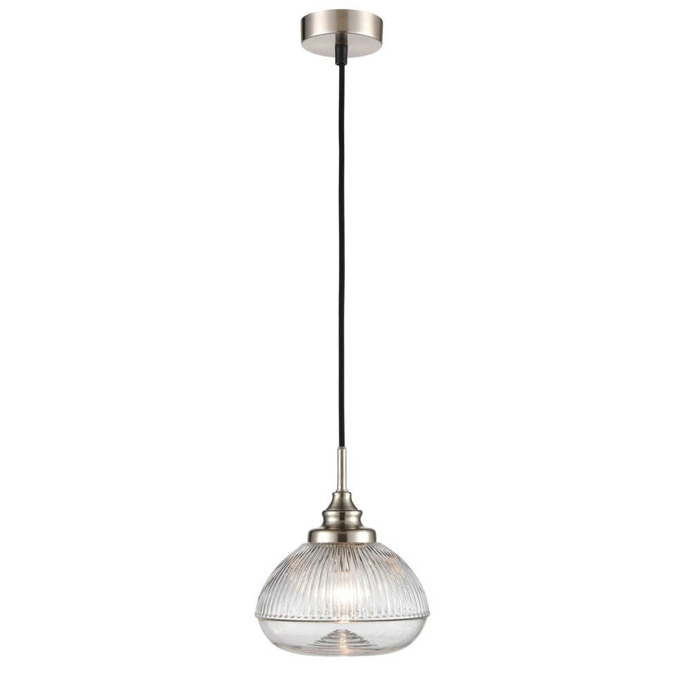 Franklite PCH422 Acoste 1 Light Pendant Satin Nickel
