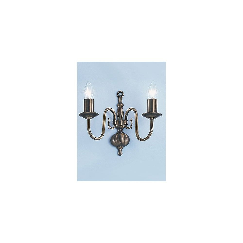 Franklite PE7932 Halle 2 Light Wall Bracket Bronze