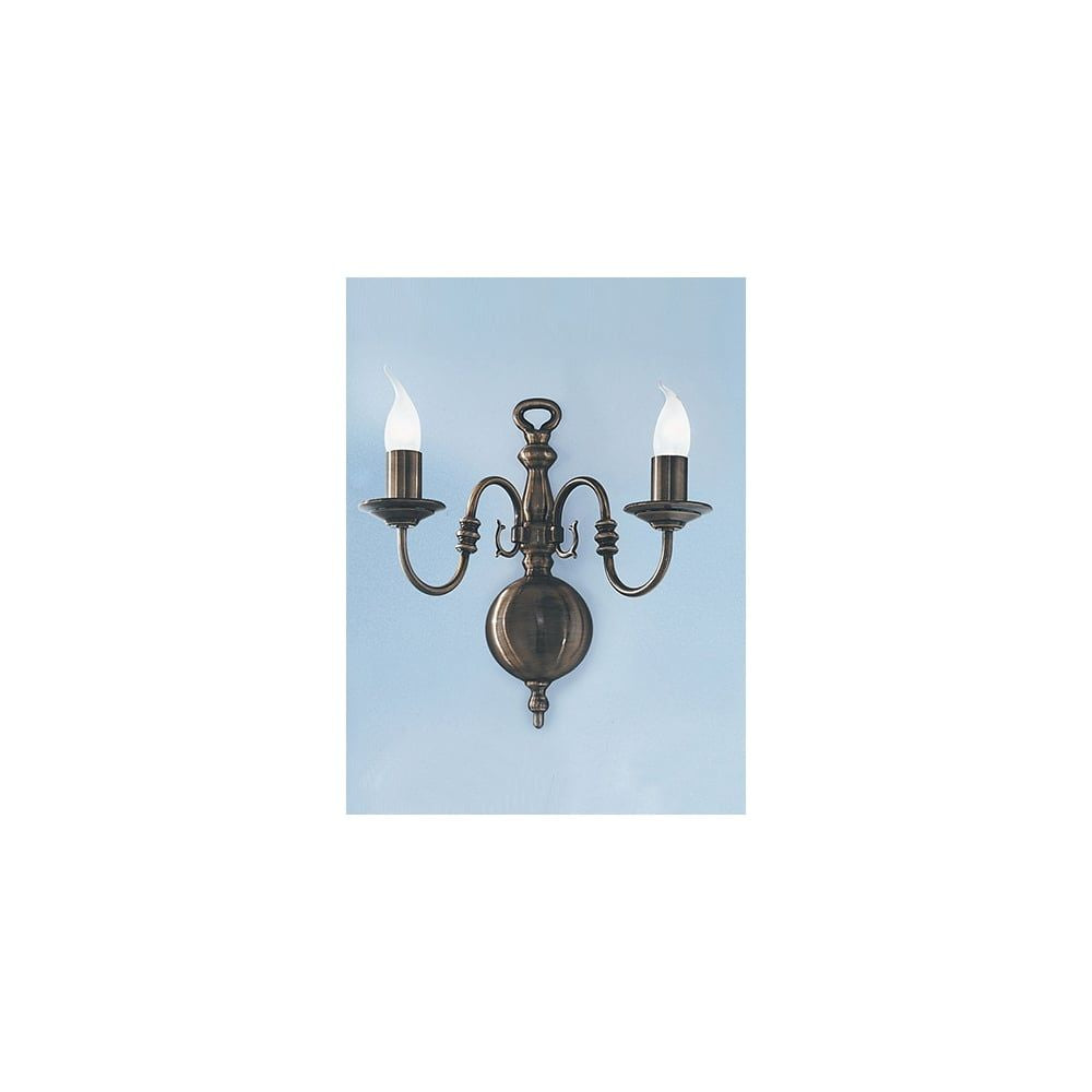 Franklite PE7942 Halle 2 Light Wall Bracket Bronze