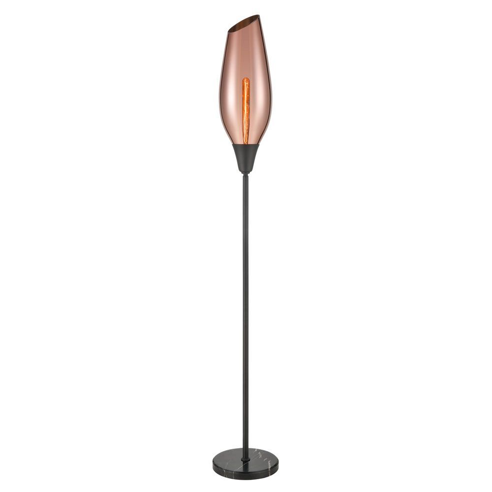 Franklite SL260 Taper Copper 1 Light Floor Lamp Black