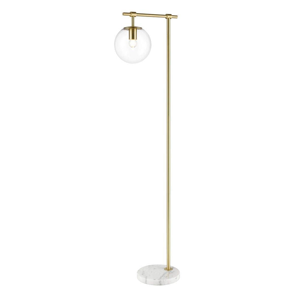 Franklite SL262 Avenue 1 Light Floor Lamp Matt Brass