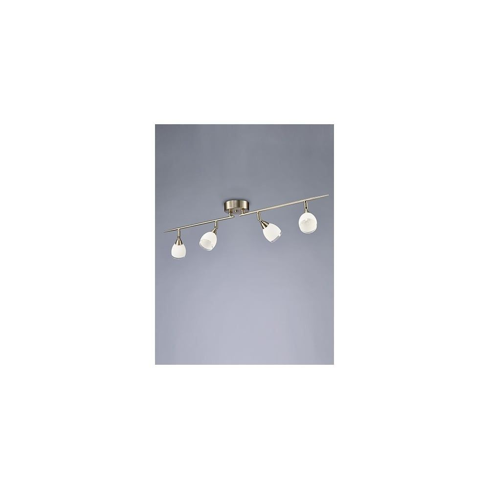 Franklite SPOT8974 Lutina 4 Light Ceiling Flush Satin Nickel