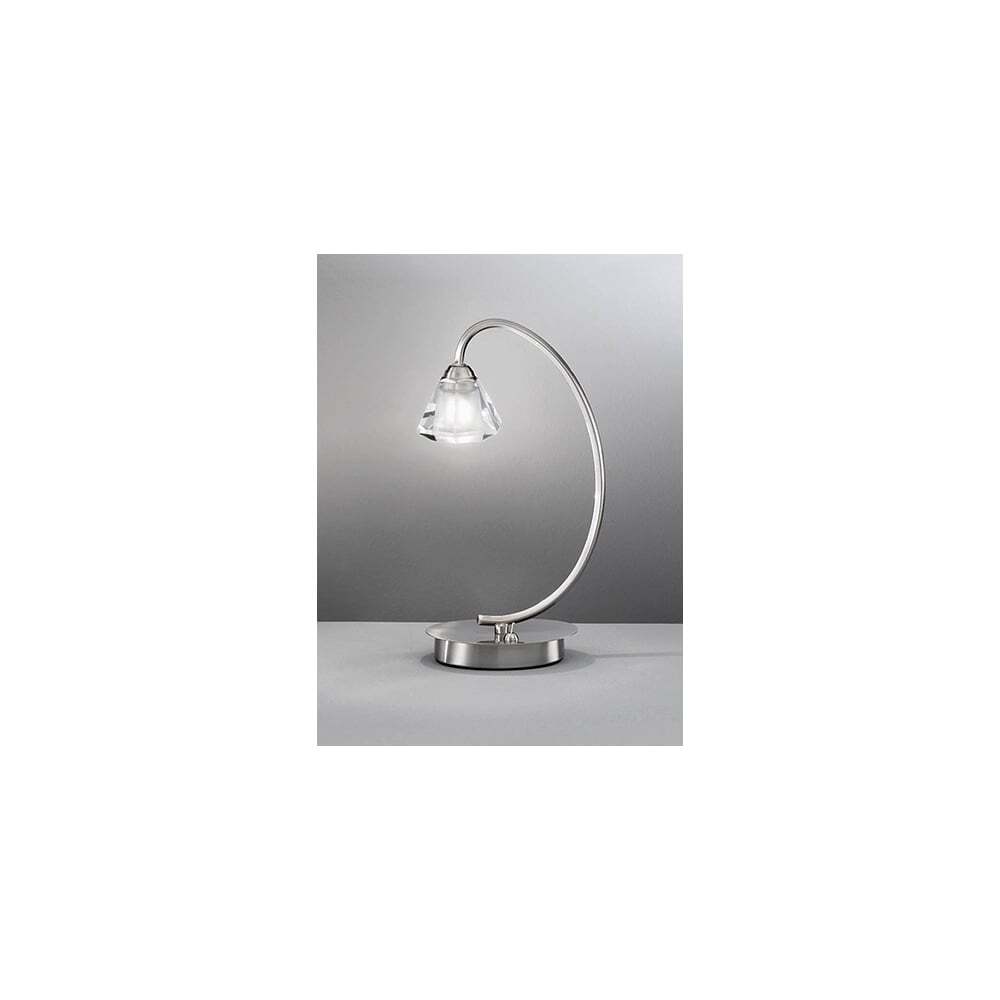 Franklite TL971 Twista 1 Light Table Lamp Satin Nickel