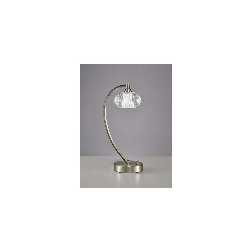 Franklite TL987 Ripple 1 Light Table Lamp Satin Nickel