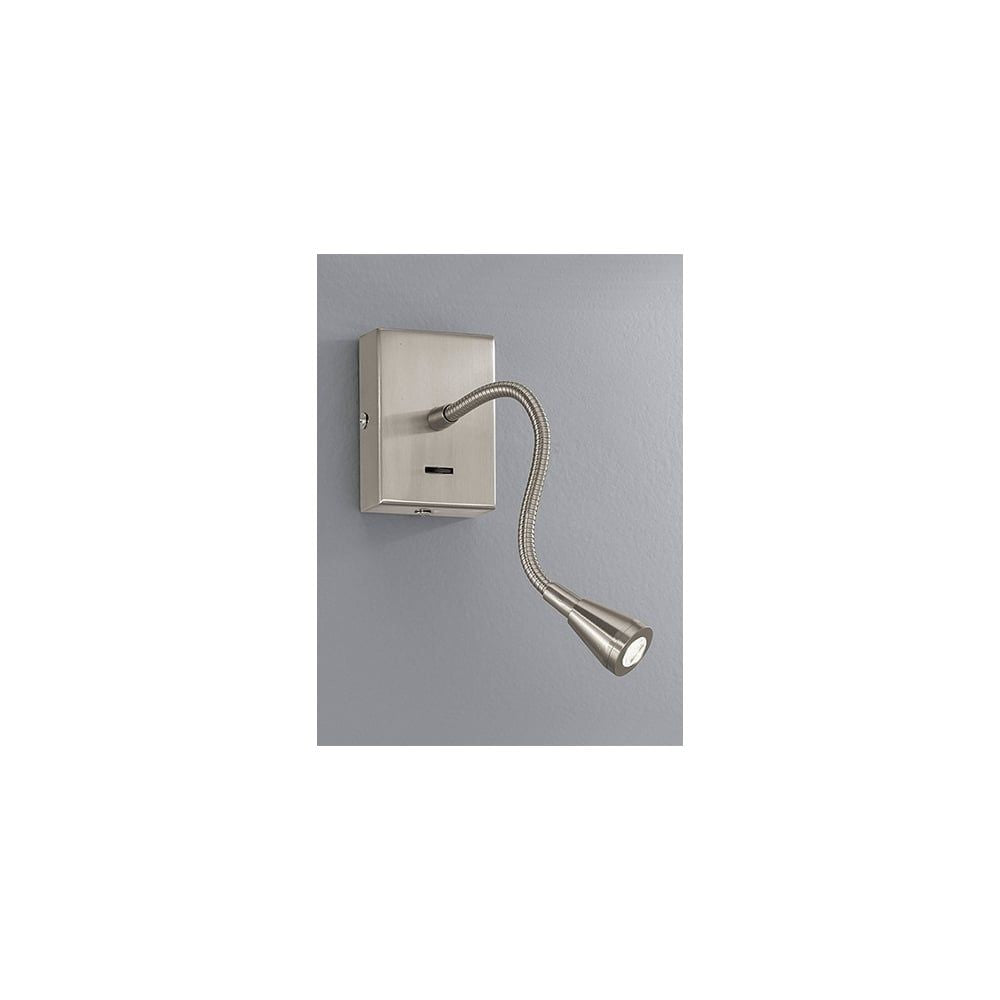 Franklite WB044 1 Light Wall Bracket Satin Nickel