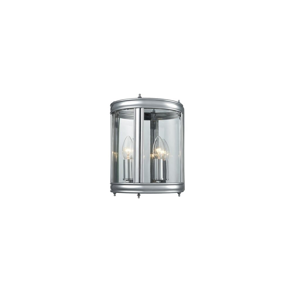 Franklite WB1003 2 Light Wall Flush Chrome