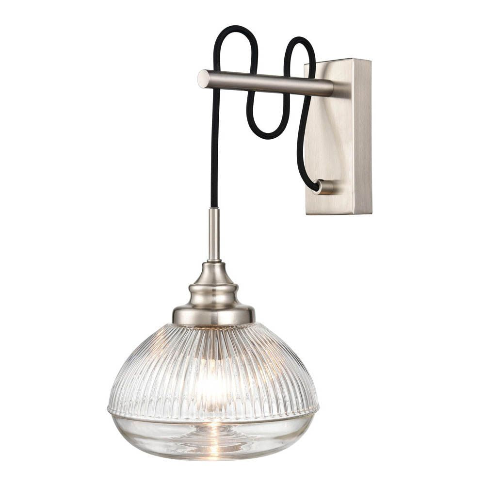 Franklite WB149 Acoste 1 Light Wall Bracket Satin Nickel