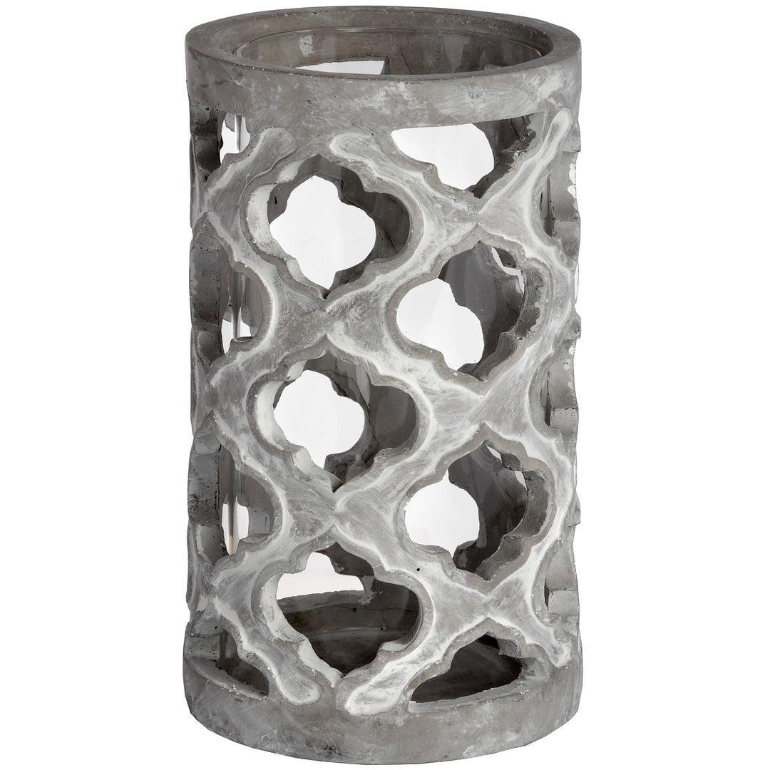 Hill Interiors 18524 Large Stone Effect Patterned Candle Holder
