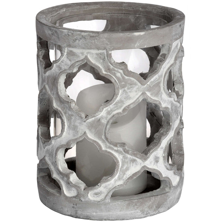 Hill Interiors 18525 Small Stone Effect Patterned Candle Holder