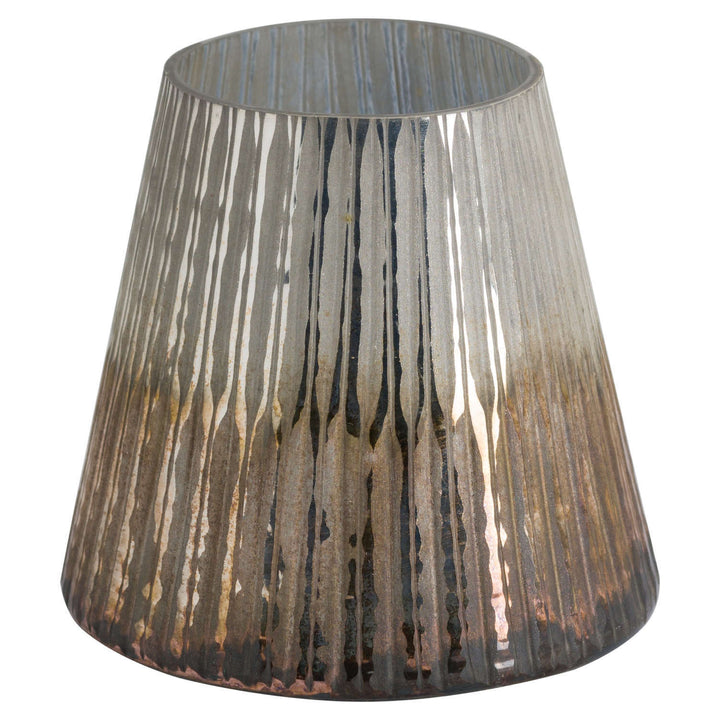 Hill Interiors 19784 Grey And Bronze Ombre Large Conical Candle Holder