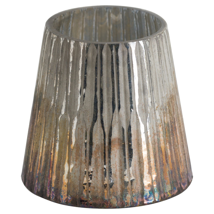 Hill Interiors 19785 Grey And Bronze Ombre Conical Candle Holder