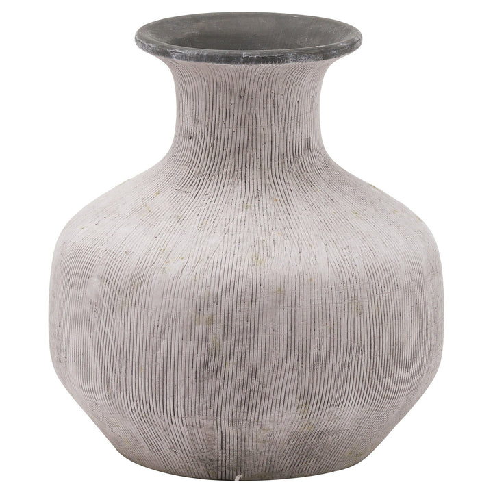 Hill Interiors 20724 Bloomville Squat Stone Vase