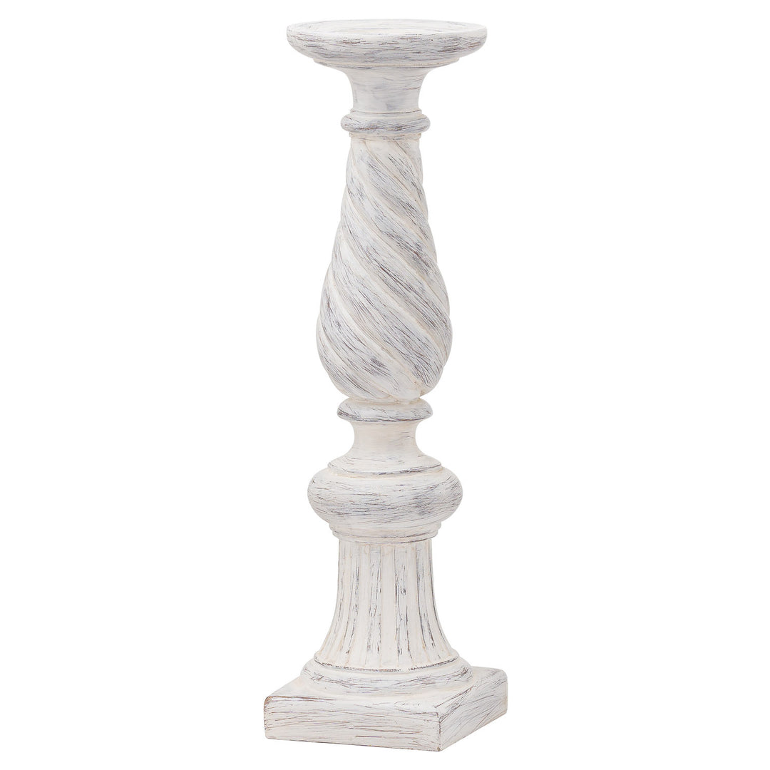 Hill Interiors 21212 Antique White Twisted Candle Column