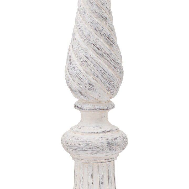 Hill Interiors 21212 Antique White Twisted Candle Column