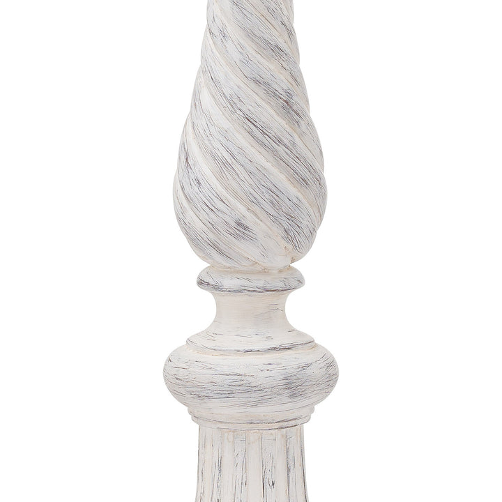 Hill Interiors 21213 Antique White Large Twisted Candle Column