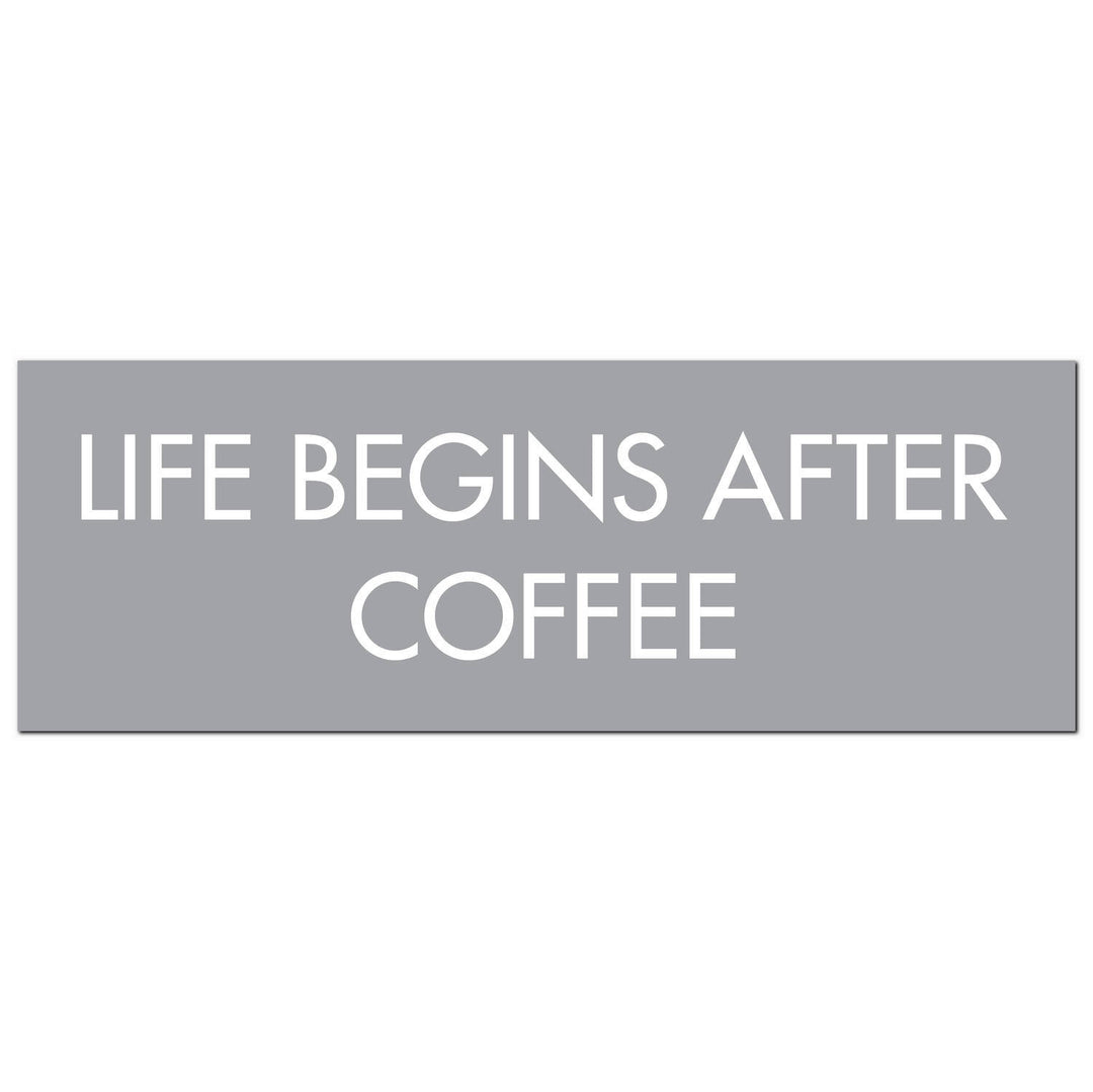 Hill Interiors 21257 Life Begins After Coffee Silver Foil Plaque