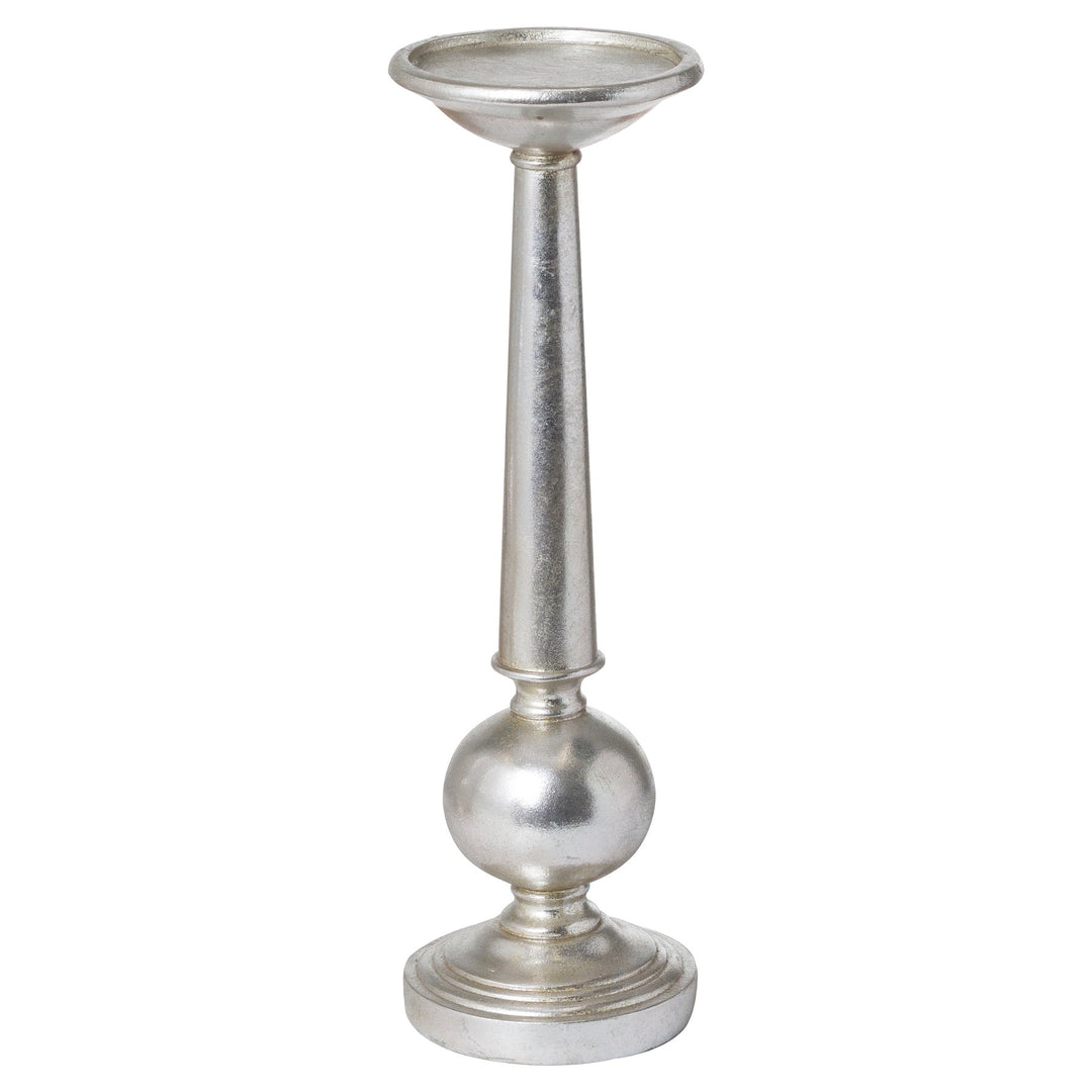 Hill Interiors 21296 Antique Silver Small Column Candle Stand