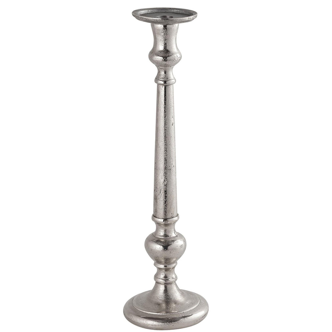 Hill Interiors 21532 Farrah Collection Large Silver Dinner Candle Holder