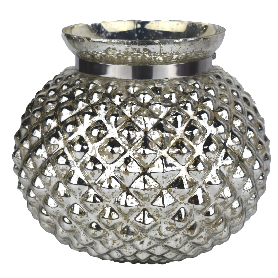 Hill Interiors 21883 The Lustre Collection Silver Large Combe Candle Holder