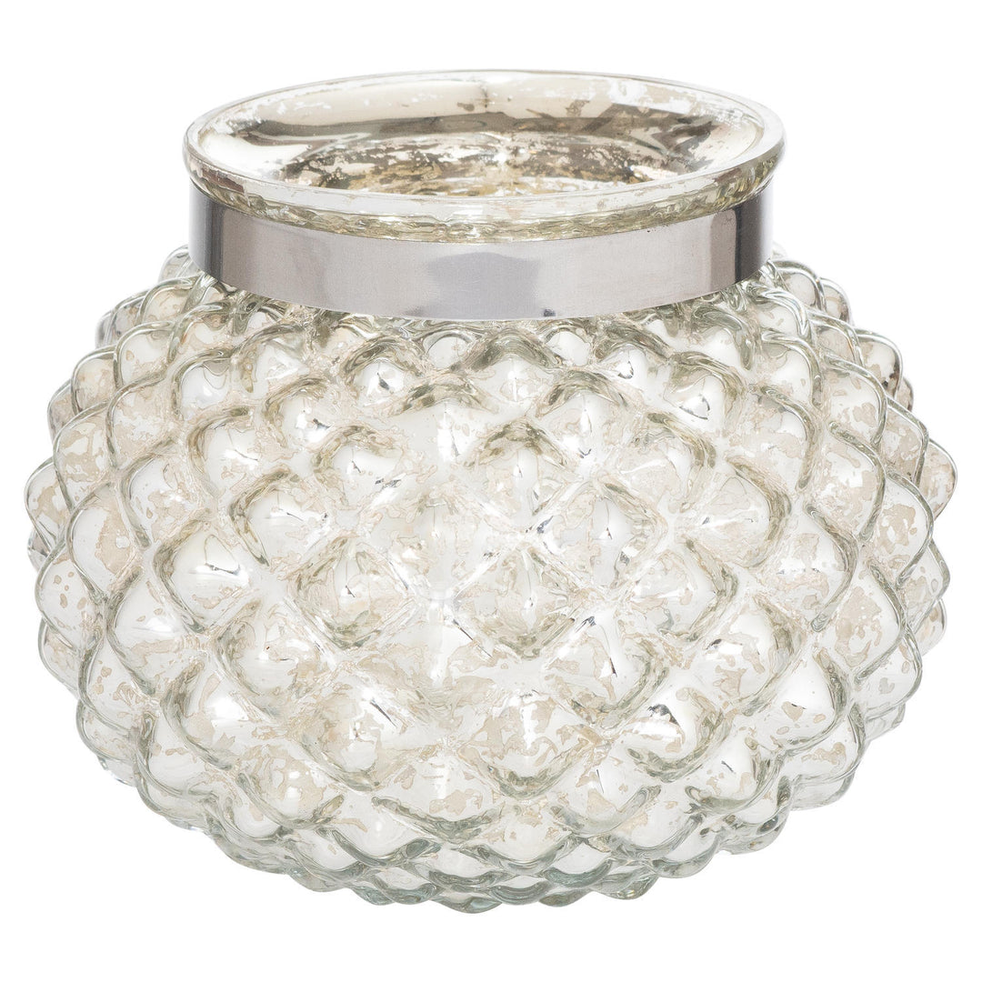 Hill Interiors 21884 The Lustre Collection Silver Small Combe Candle Holder