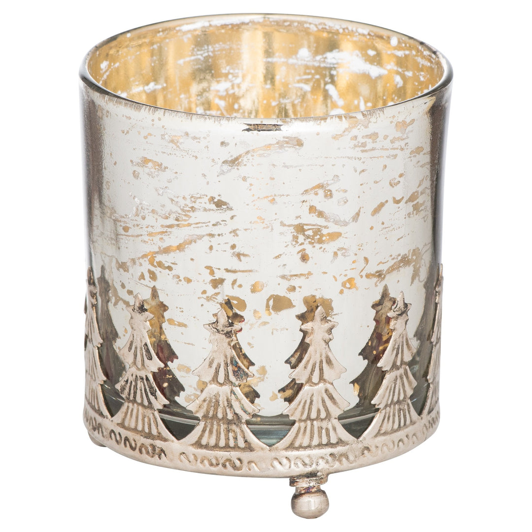 Hill Interiors 21924 The Lustre Collection Christmas Large Candle Holder