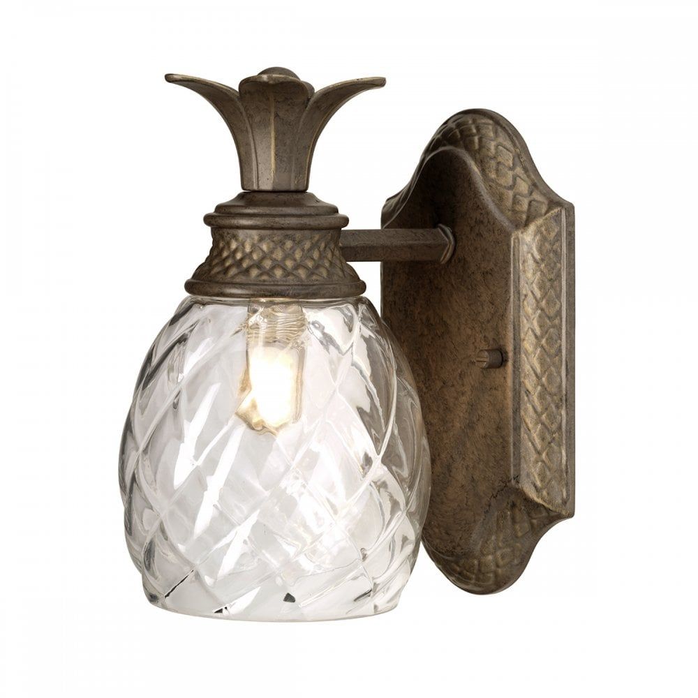 Hinkley HK/PLANT/BATH PZ Plantation 1 Light Bathroom Wall Light Pearl Bronze