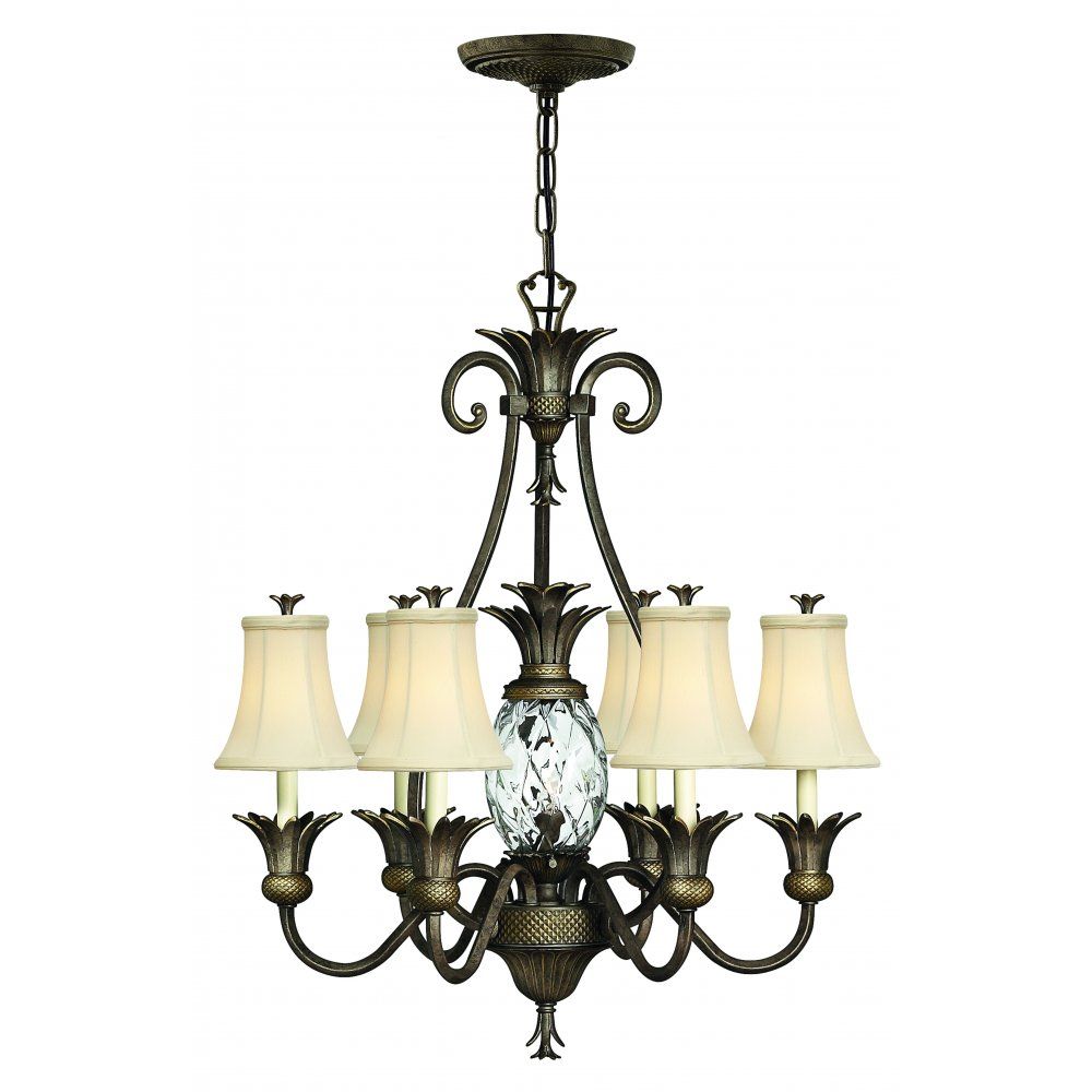 Hinkley HK/PLANT7 PZ Plantation Chandelier Pearl Bronze