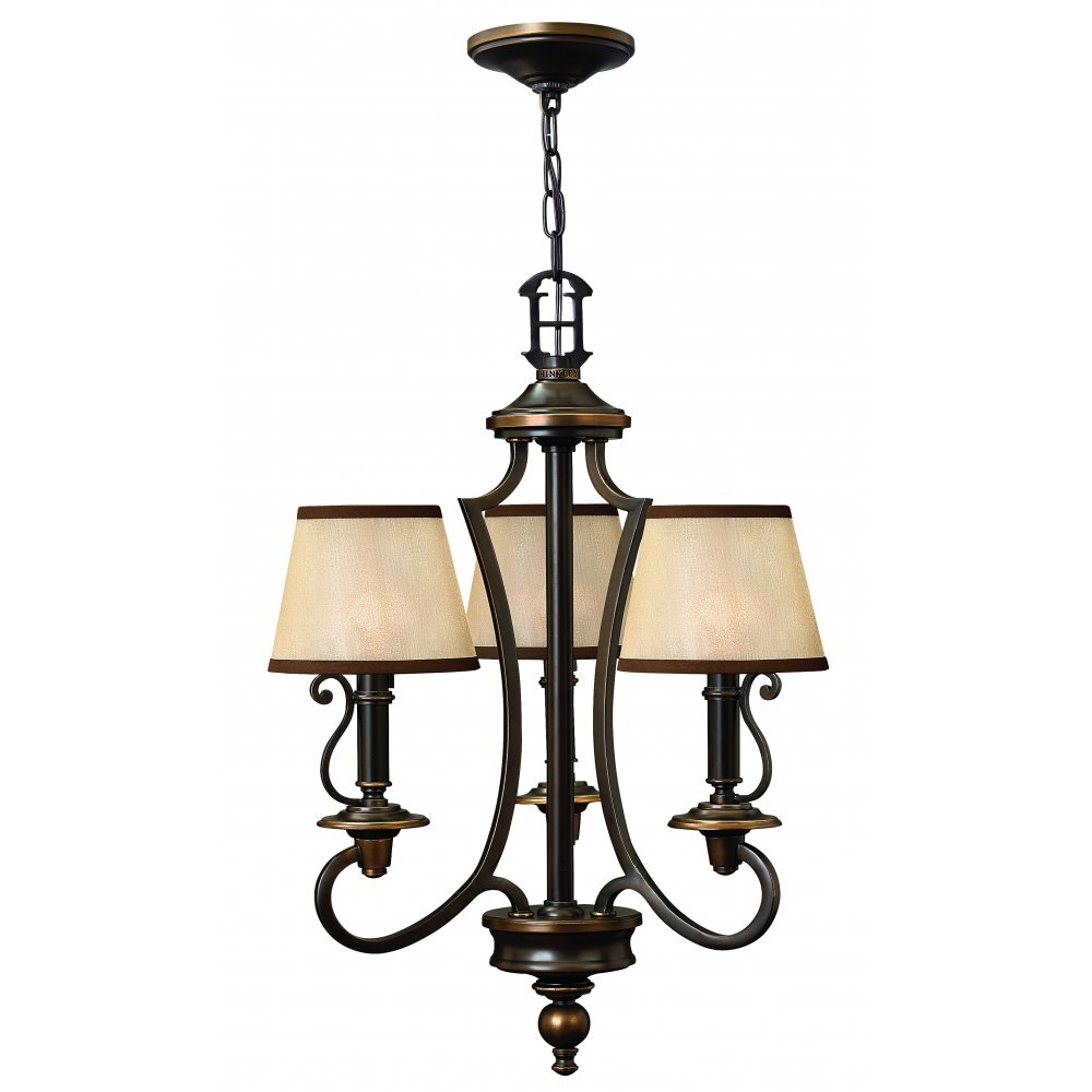 Hinkley HK/PLYMOUTH3 Plymouth 3 Light Chandelier