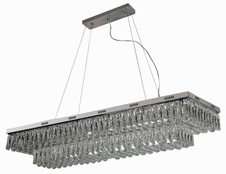 Impex CFH1708/18/CH Lilou 18 Light Flush Ceiling Light Chrome Crystal