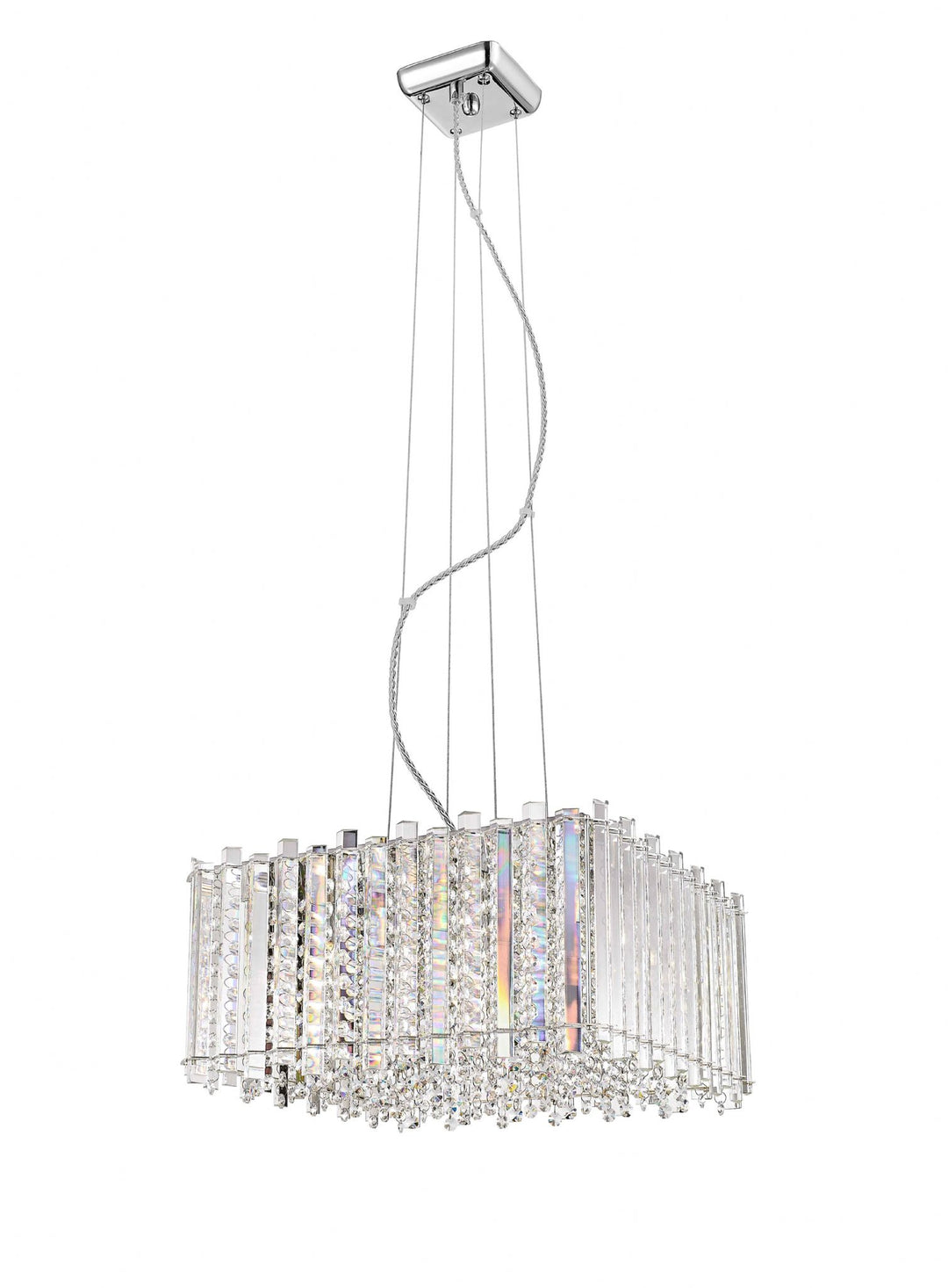 Impex CFH1812/05/L/CH Clara 5 Light Pendant Chrome Crystal